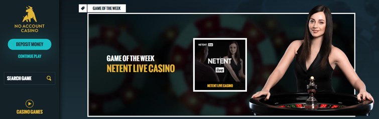 NoAccountCasino har utan tvivel ett övertag vad spelutbudet beträffar