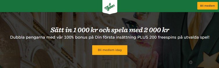 Sätt in 1 000 kr och spela med 2 000 kr